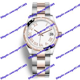 High quality watch 2813 sports automatic watch 278341rbr 31mm white Roman dial diamond watch 18k rose gold stainless steel watch band sapphire glass m278341 watch