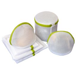 Laundry Bags 6 Sizes/set Zippered Foldable Nylon Bag Bra Socks Underwear Clothes Washing Machine Protection Net Mesh 230211