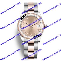 High-quality watch 2813 sports automatic watch 278341 31mm pink Roman dial diamond ring 18k rose gold watch stainless steel band sapphire glass m278341rbr watches