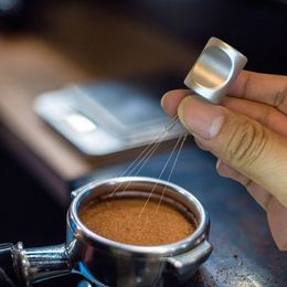 Tampers 1Pc Coffee Powder Tamper Distributor LevelerTool Espresso Stirrer Stirring Tool Food-grade Stainless Steel Needles 230211