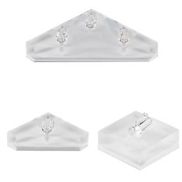 Jewelry Pouches Bags Transparent White Acrylic Ring Shelf Multi Bracket Pedestal Display Props
