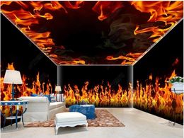 Wallpapers Custom Po Wallpaper For Walls 3d Mural Modern HD Burning Flame Decorative Painting Whole House Background Wall