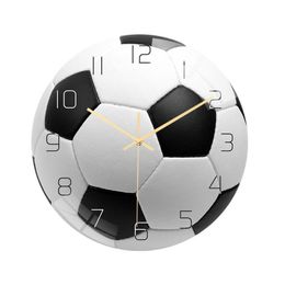 Wall Clocks Creative Football Clock Acrylic Footballs Design Hanging Mute Decorative Decor Home