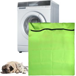 Laundry Bags Pet Green Polyester Large Household Toiletry Hair Filter Washing Machine Dog Cat Horse 230211