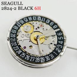 Watch Repair Kits ETA Clone 2824-2 Movement Black Datewheel 3H/6H High Accuracy Seagull ST2130 Automatic Mechanical Modified Replacements