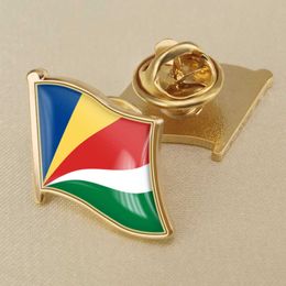 Seychelles National Flag Crystal Resin Badge Brooch Flag Badges of the World