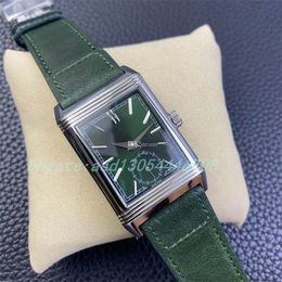 2023New MG factory mens watches Size 49MMx29MM 854A/2 manual chain movement double-sided double time zone Leather strap Sapphire crystal glass Wristwatches