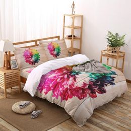 Bedding Sets 2/3/4pcs Set Colour Flower Wood Grain Duvet Cover Creative Comforter Bed Housse De Couette Bedclothes