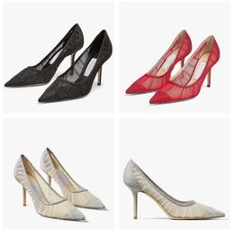 Elegant Heels Black LOVE Leather Women Shoes Eloise Shoe Italy Luxury High Heels Pumps Party Dress Office35-43