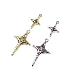 Charms Eruifa 10pcs Trendy Star Coin Gold Plated Women's Girls Fashion Zinc Alloy Big Pendant Jewellery DIY Necklace 2 Colours