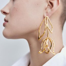 Dangle Earrings & Chandelier Arrive Bohemian Long Tassel Earring Hollow Leaf Women Party Jewellery Gift Punk Metal Drop EarringsDangle