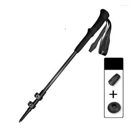 Trekking Poles Fonoun Carbon Walking Sticks 166g Ultra Light 5 Joints Alpenstock 63-135cm Antiskid Wear Resistance Absorption FGNV01