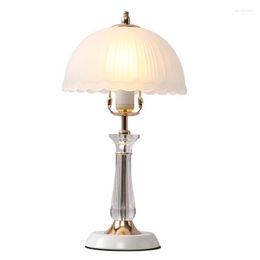 Table Lamps Modern Elegant Glass Bedroom Light Creative Study Room Desk Crystal Reading Lighting Fixtures