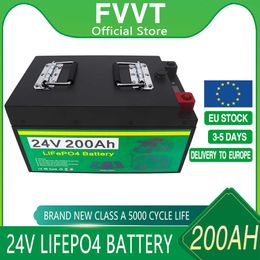 12V 24V LiFePO4 Lithium Iron Phosphate Battery 200Ah 100Ah Built-in BMS For Replacing Most of Backup Power Home Energy Storage