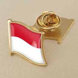 Monaco National Flag Crystal Resin Badge Brooch Flag Badges of All Countries in the World