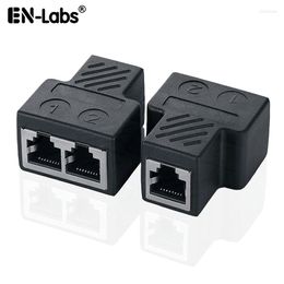 Computer Cables RJ45 Splitter Adapter Ethernet Network Female To 2 Coupler LAN Connector Two Devices Surf Internet At The SameTime-1 Pair