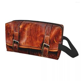 Cosmetic Bags Abstract Leather Textures Bag Women Fashion Large Capacity 3D Medieval Pattern Makeup Case Beauty Storage Toiletry