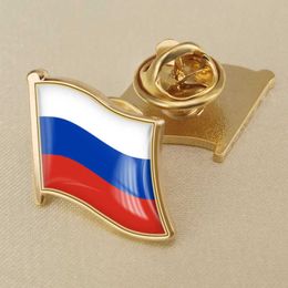 Russian Flag Crystal Glue Dropping Badge Brooch Flag Brooch of All Countries in the World