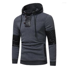 Men's Hoodies Big Yards Fashion Leather Hooded Coat Of Cultivate One's Morality Long-sleeved Fleece