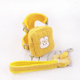 Dog Collars 1 Set Useful Backpack Harness Stereo Four-point Surround Not Easy Break Loose Release Buckle Bagpack Leash