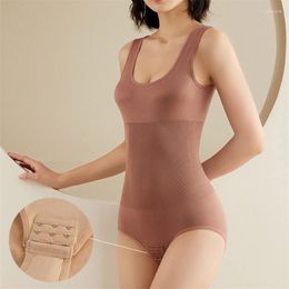 Women's Shapers Large Size One Piece Body Shapewear Waist Trainer Bodysuit Women Corset Seamless Abdomen Pants Crotch Buckle Slimming