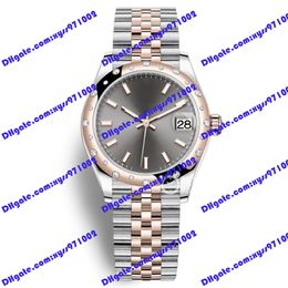 High-quality watch 2813 sports automatic watch 278341 178344 31mm gray dial diamond watch 18k rose gold stainless steel band sapphire glass m278341rbr watches