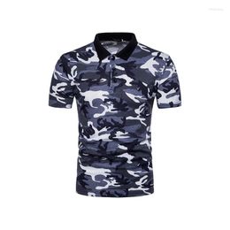 Men's Polos 2023 Casual Camouflage Polo Shirts