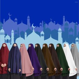 Ethnic Clothing Women Muslim Abaya Long Hijab Thobe Head Scarf Islamic Prayer Garment Overhead Turban Shawls Wraps Ramadan
