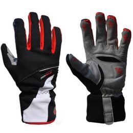 Cycling Gloves Full Finger Anti-skid Shockproof Riding Winter Breathable Warm Bicycle Outdoor Thermal Fleece Bike Glove