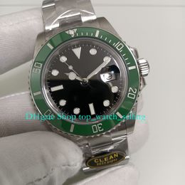 2 Style 904L Steel Watches for Men 41mm Green Ceramic Bezel Black Dial Diver Clean Waterproof Sapphire Luminous Wristwatches Sport Cal.3235 Automatic Men's Watch
