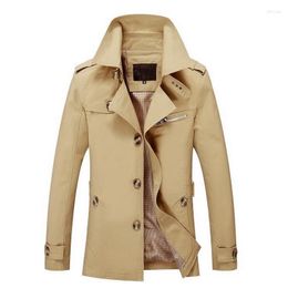 Men's Trench Coats Men Winter Fashion British Style Single Breasted Windbreaker Warm Jacket Coat Military Male Jaqueta Masculino