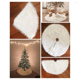 Christmas Decorations Snow Plush Tree Skirt Fur Rugs Xmas For Home Year's Decor 2023 Festival Garland Ornament