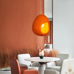 Pendant Lamps 2023 Design Wabi Sabi Orange Nordic Vintage Fashion Kithcen Dinning Table Island Restaurant E27 Lamp Chandelier