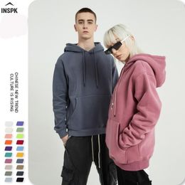 Gym Clothing INSPK Women Men Hooded Sweater Autumn Winter Pure Colours Casual Outfits Warm 2023 Style Hoodies For S-2xl1