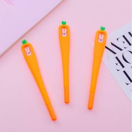 Pcs/lot Cartoon Carrot Gel Pen Cute 0.5 Mm Black Ink Signature School Office Writing Supplies Promotional Gift