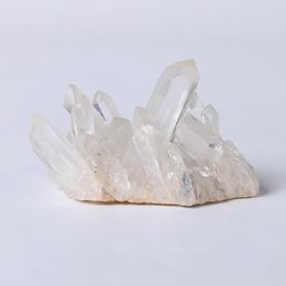 Decorative Figurines Natural White Crystalline Quartz Crystal Cluster Mineral Specimen Irregular Shape Treatment Reiki Original Point Home D