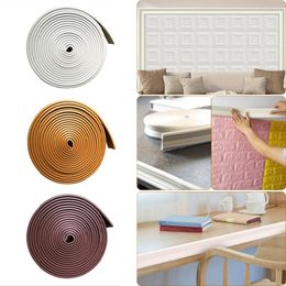 Wall Stickers Trim Borders Line 3D Self Adhesive Skirting Waist Edging Strip Ceiling Corner Baseboard Home DecorationWall