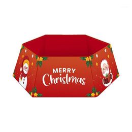 Christmas Decorations Home Fashion Print Tree Skirt Apron Bottom Ornament Party Decoration Accessories