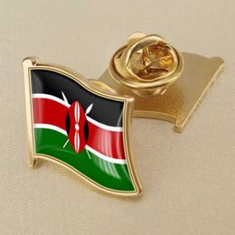 Kenya National Flag Crystal Resin Badge Brooch Flag Badges of All Countries in the World