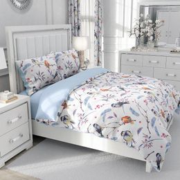 Bedding Sets Blue Set Single Double King Duvet Cover With Pillowcases Quilt/Blanket Bedclothes Nordic Style Bird