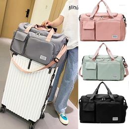 Outdoor Bags Large Capacity Fitness Sport Bag Folding Yoga Gym W/ Shoe Compartment Dry Wet Separated Travel Duffel Portable Tote Pack
