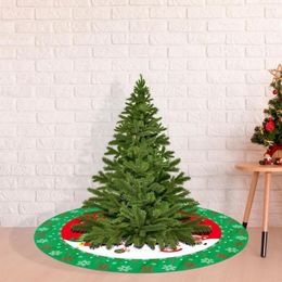 Christmas Decorations Tree Clothes Decorative Non Woven Embroidery Pattern Short Nap Carpet Stands For Festival