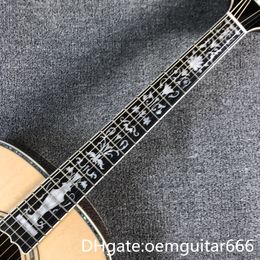 Factory Customised guitar, solid spruce top, ebony fingerboard, 42-inch high-quality G-200 series Jumbo acoustic guitar