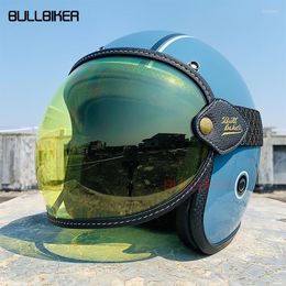 Motorcycle Helmets BULLBIKER Helmet Bubble Visors Shield Windproof Lens Fit ALL Vintage /4 Accessories