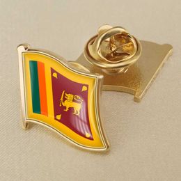 Sri Lanka National Flag Crystal Resin Badge Brooch Flag Badges of All Countries in the World