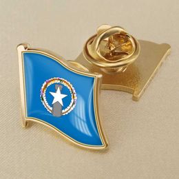 Flag of the Northern Mariana Islands Crystal Gel Emblem Brooch Flag Badges of the World