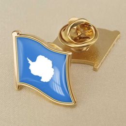 Antarctic Flag Crystal Resin Drop Badge Brooch Flag Badges of All Countries in the World