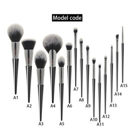 Eye Shadow Suitable for Makeup Artist Brush Set 15 High Quality Black Natural Synthetic Hair Beauty Tool Kit Professional Make 230211