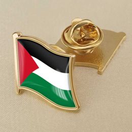 Palestinian National Flag Crystal Drop Resin Badge Brooch Flag Badges of All Countries in the World