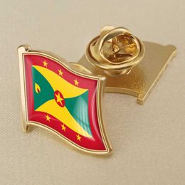 Grenada National Flag Crystal Resin Badge Brooch Flag Badges of the World